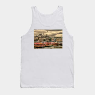 Turkey. Istanbul. Eminönü district. View from Galata bridge. Tank Top